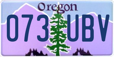 OR license plate 073UBV
