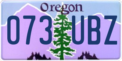 OR license plate 073UBZ