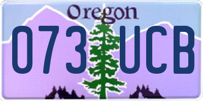 OR license plate 073UCB
