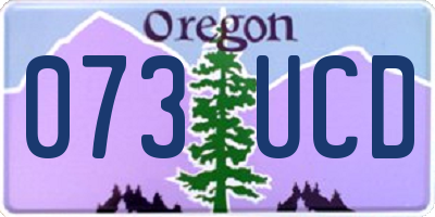 OR license plate 073UCD