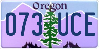 OR license plate 073UCE