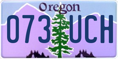 OR license plate 073UCH