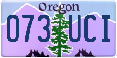 OR license plate 073UCI