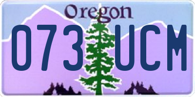 OR license plate 073UCM