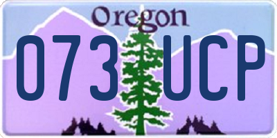 OR license plate 073UCP
