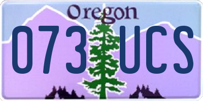 OR license plate 073UCS