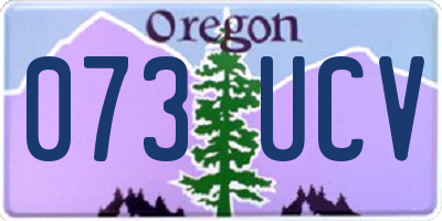 OR license plate 073UCV