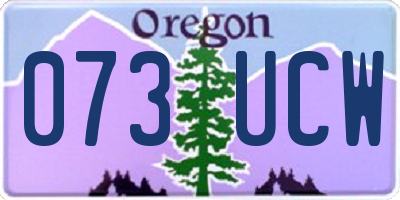 OR license plate 073UCW