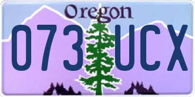 OR license plate 073UCX