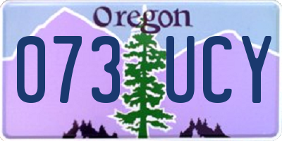 OR license plate 073UCY