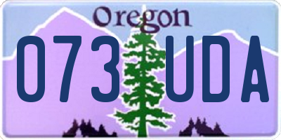 OR license plate 073UDA