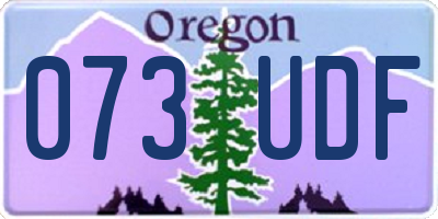 OR license plate 073UDF