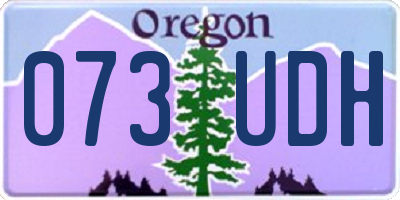 OR license plate 073UDH