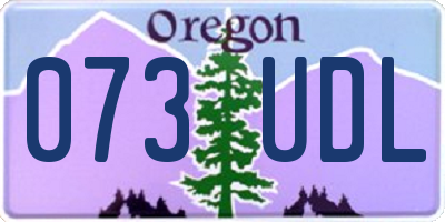 OR license plate 073UDL