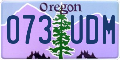 OR license plate 073UDM