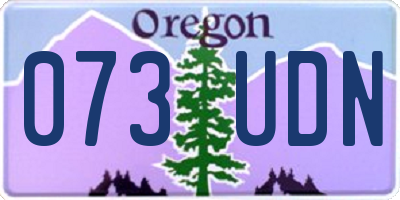 OR license plate 073UDN