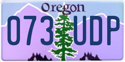 OR license plate 073UDP