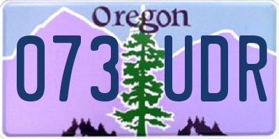 OR license plate 073UDR