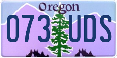 OR license plate 073UDS