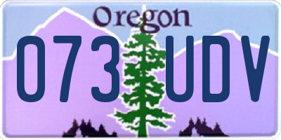 OR license plate 073UDV