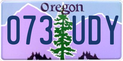 OR license plate 073UDY