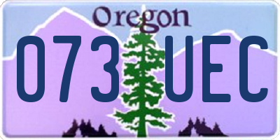 OR license plate 073UEC