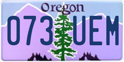 OR license plate 073UEM