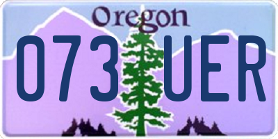 OR license plate 073UER