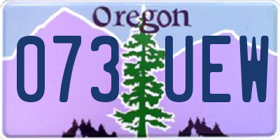 OR license plate 073UEW