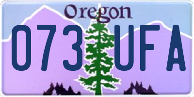 OR license plate 073UFA