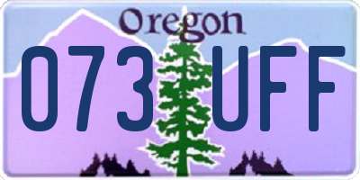 OR license plate 073UFF