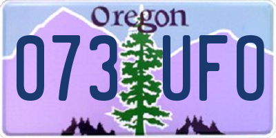 OR license plate 073UFO