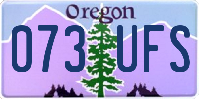 OR license plate 073UFS