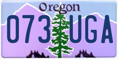 OR license plate 073UGA