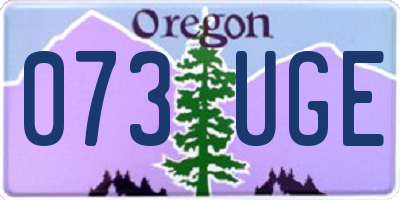 OR license plate 073UGE