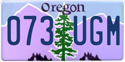 OR license plate 073UGM