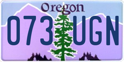 OR license plate 073UGN