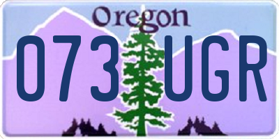 OR license plate 073UGR