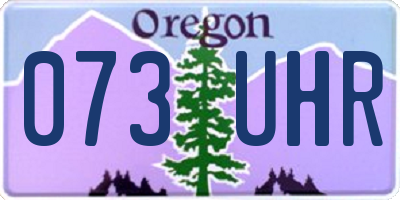 OR license plate 073UHR