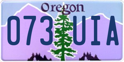 OR license plate 073UIA