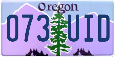 OR license plate 073UID