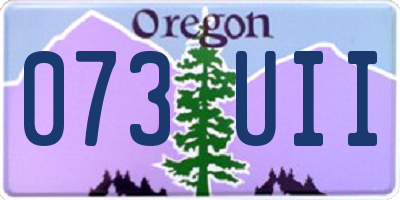OR license plate 073UII