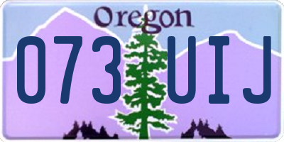OR license plate 073UIJ