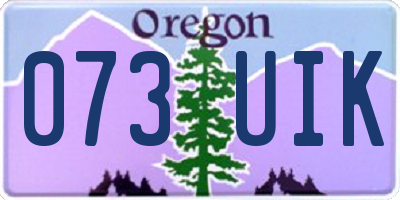 OR license plate 073UIK