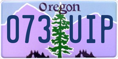OR license plate 073UIP