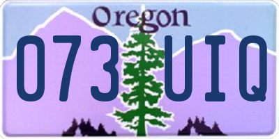 OR license plate 073UIQ
