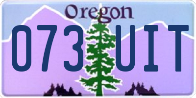 OR license plate 073UIT