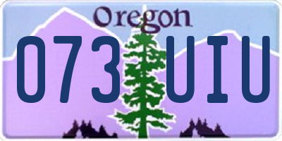 OR license plate 073UIU