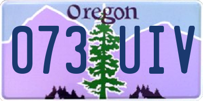 OR license plate 073UIV