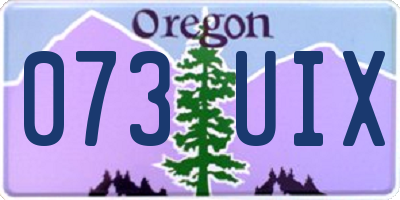 OR license plate 073UIX